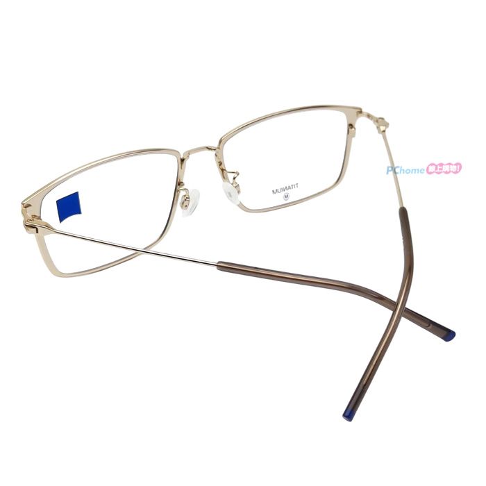 ZEISS 蔡司 鈦金屬 光學鏡框眼鏡 ZS22114LB 201 棕色長方形框/玫瑰金鏡腳 56mm