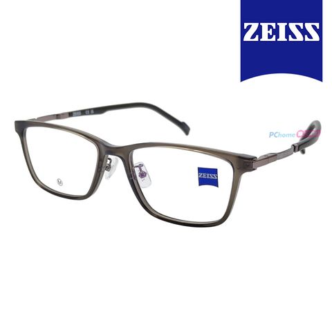 ZEISS 蔡司 鈦金屬 光學鏡框眼鏡 ZS22712LB 020 茶色果凍長方形框/槍黑色鏡腳 54mm