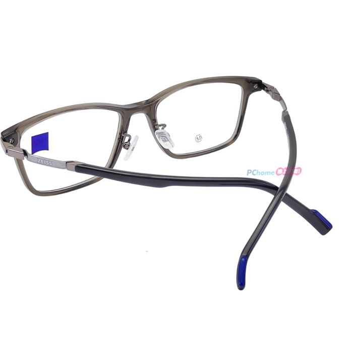 ZEISS 蔡司 鈦金屬 光學鏡框眼鏡 ZS22712LB 020 茶色果凍長方形框/槍黑色鏡腳 54mm