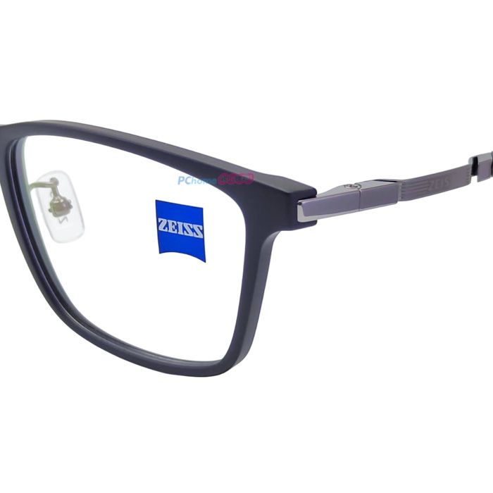 ZEISS 蔡司 鈦金屬 光學鏡框眼鏡 ZS22712LB 001 消光黑長方形框/消光黑鏡腳 54mm