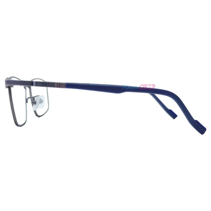 ZEISS 蔡司 鈦金屬 光學鏡框眼鏡 ZS22121LB 070 銀色長方形框/槍黑色鏡腳 56mm