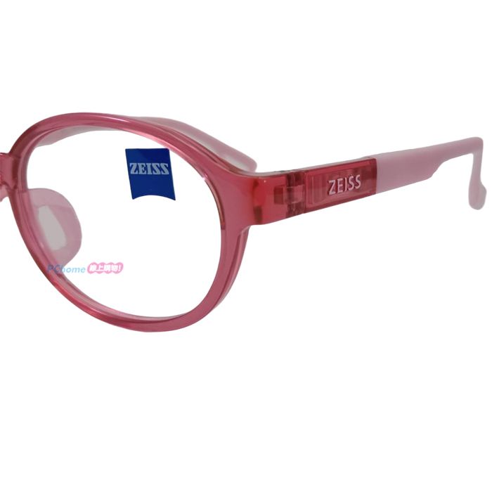 ZEISS 蔡司 兒童安全光學鏡框眼鏡 ZS23807ALB 615 桃紅色橢圓形框/櫻花粉色鏡腳 46mm