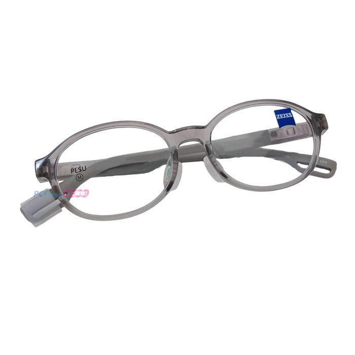 ZEISS 蔡司 兒童安全光學鏡框眼鏡 ZS23807ALB 020 淡灰色橢圓形框/淡灰色鏡腳 46mm