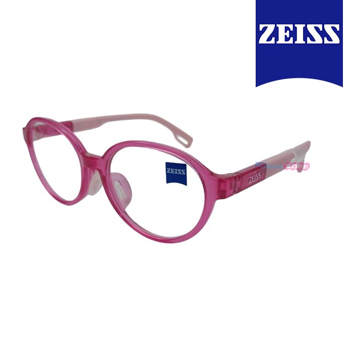 ZEISS 蔡司 兒童安全光學鏡框眼鏡 ZS23806ALB 665 粉紅色橢圓形框/櫻花粉色鏡腳 45mm