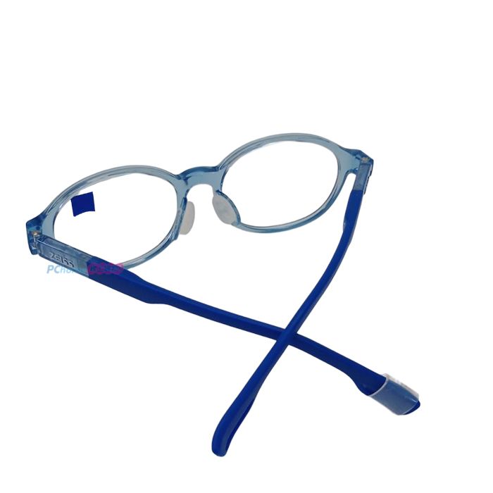 ZEISS 蔡司 兒童安全光學鏡框眼鏡 ZS23807ALB 455 晶藍色橢圓形框/寶藍色鏡腳 46mm