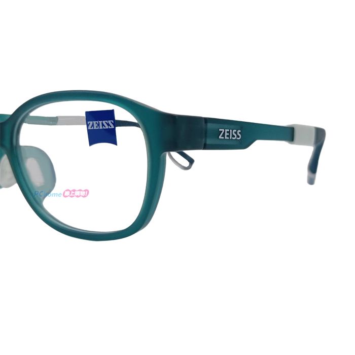 ZEISS 蔡司 兒童光學鏡框眼鏡 ZS23801ALB 316 藍綠色方形框/藍綠色鏡腳 46mm