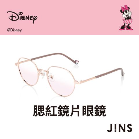 JINS迪士尼米奇米妮系列第二彈-米妮款式無度數腮紅鏡片眼鏡(LMF-23A-119)玫瑰金
