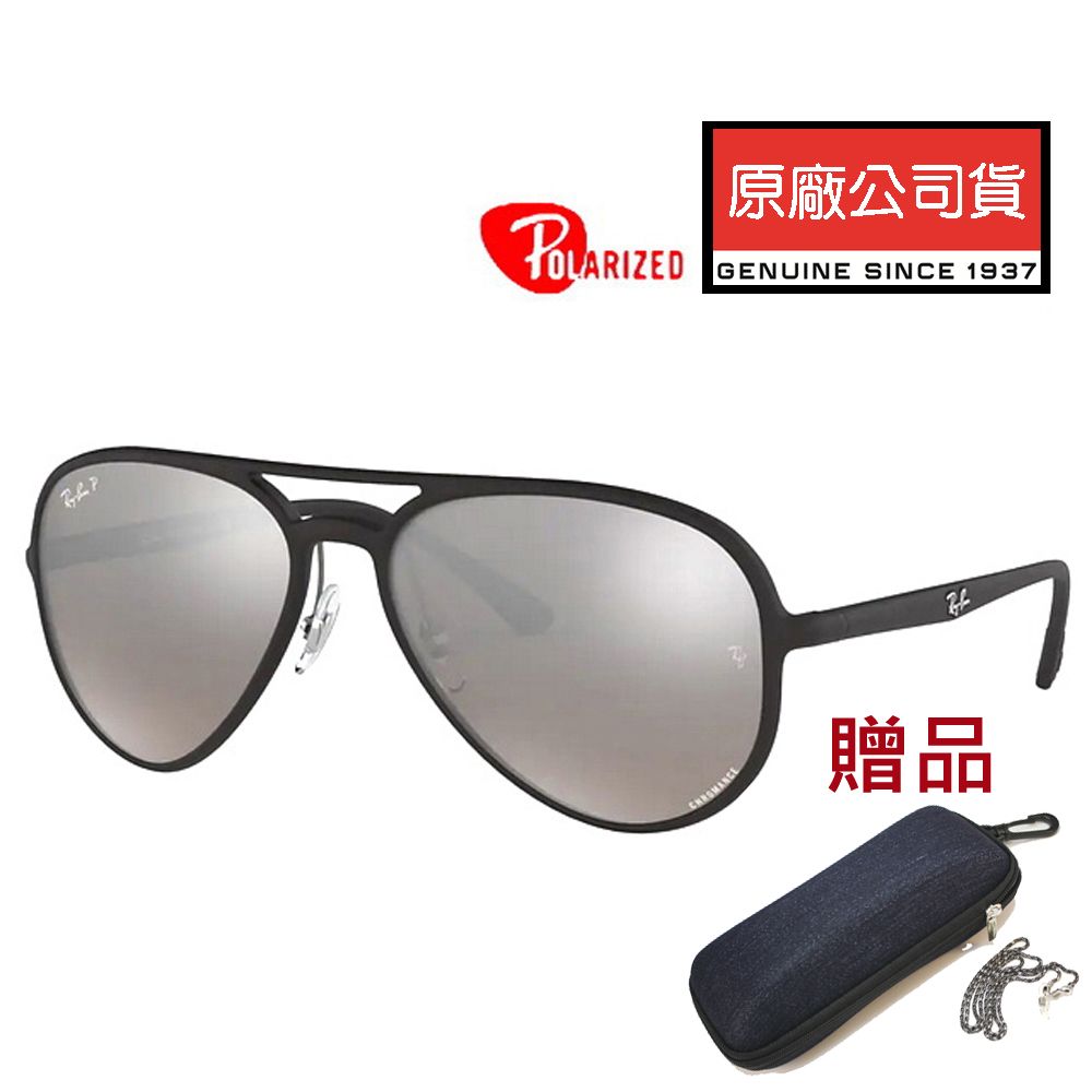 RAY BAN 雷朋   超輕量康目色極彩偏光太陽眼鏡 RB4320CH 601S/5J 58mm 霧黑框 公司貨