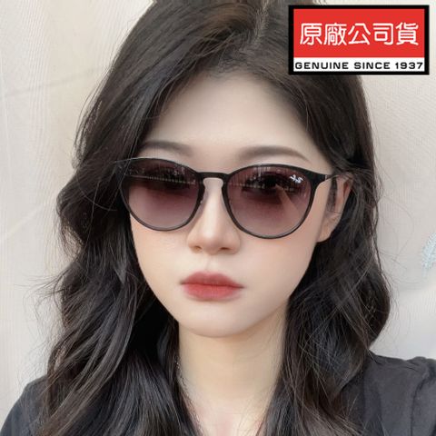 RAY BAN 雷朋 亞洲版 時尚圓框偏光太陽眼鏡 RB3539 002/T3 54mm 黑框漸層灰偏光鏡片 公司貨