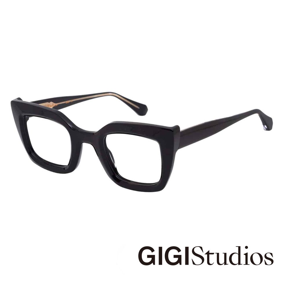 GIGI studio 【s】個性立體貓眼平光眼鏡(精緻黑 - MIA-6499/1)