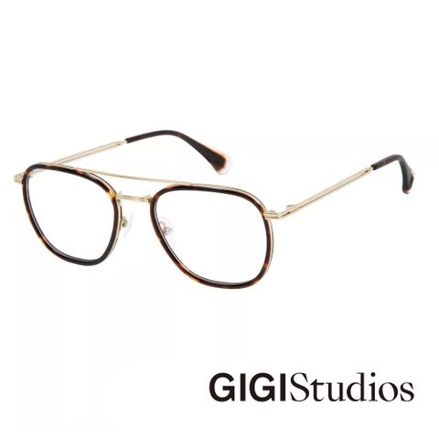 西班牙設計師品牌【GIGI Studios】鈦合金超輕飛行框光學眼鏡(琥珀色 - DICKENS-6677/2)