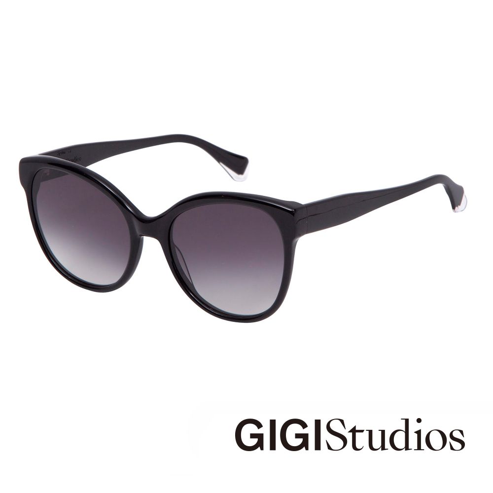 GIGI studio 【s】歐式 復古貓眼經典款太陽眼鏡(黑 - ALEXA-6591/1)