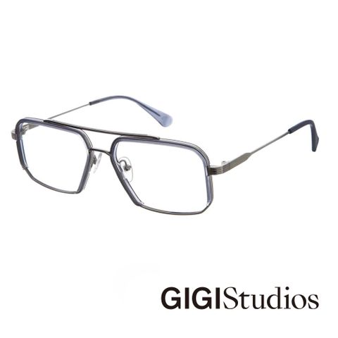 GIGI studio 【s】個性飛行員光學眼鏡(灰 - NEWTON-6519/8)