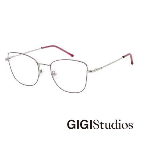 GIGI studio 【s】塞爾瑪貓眼鈦金光學眼鏡(銀色 - SILMA-8087/2)