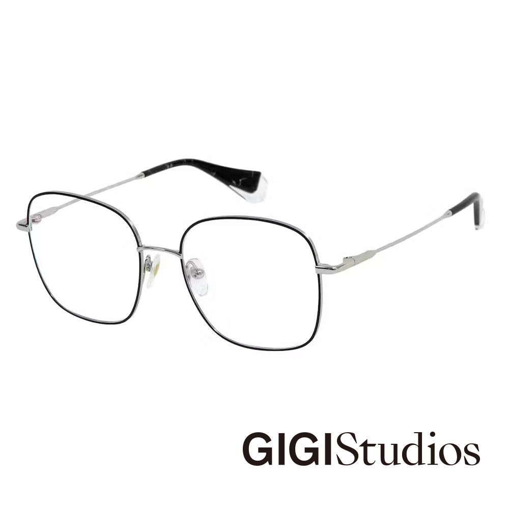 GIGI studio 【s】 圓角方框設計光學眼鏡(銀 - BROOKLYN-6800/3)