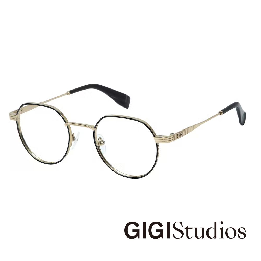 GIGI studio 【s】手工細圓框鈦金光學眼鏡(金 - BERNINI-6783/1)