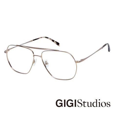 GIGI studio 【s】 輕巧內斂鈦金光學眼鏡(玫瑰金 - MAIA-8096/6)