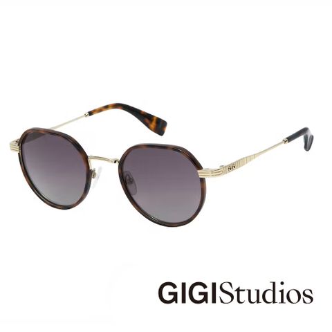 西班牙手造眼鏡【GIGI Studios】手工細圓框鈦金太陽眼鏡(玳瑁 - BEETHOVEN-6787/2)