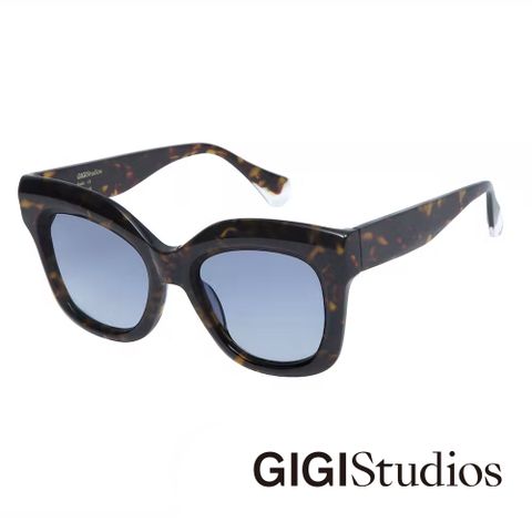 西班牙手造眼鏡【GIGI Studios】質感蝴蝶型貓眼太陽眼鏡(玳瑁 - GILDA-6774/2)