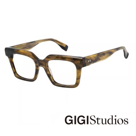 西班牙輕奢品牌【GIGI Studios】 紳士方框光學眼鏡(玳瑁- BACH-6741/7)