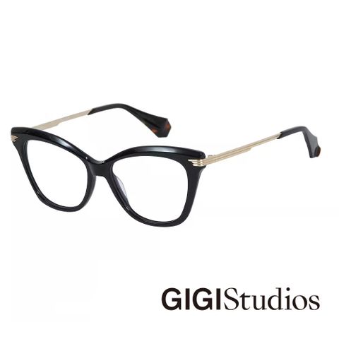 GIGI Studios 【GIGI Studios】水平刻線貓眼光學眼鏡(黑 - FEDERICA-6768/1)