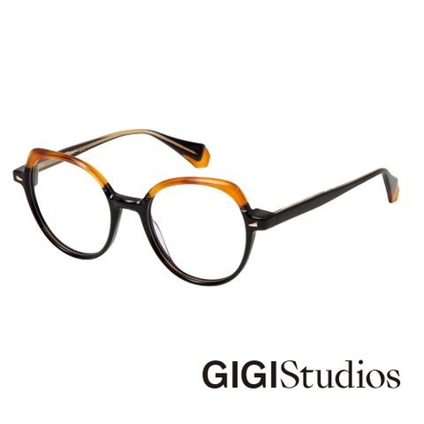 GIGI Studios 【GIGI Studios】醒目雙色金飾光學眼鏡(琥珀 - CORAL-6650/1)