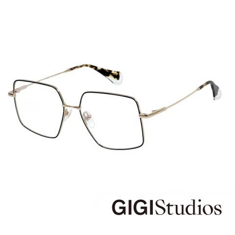 GIGI Studios 【GIGI Studios】幾何大方框設計光學眼鏡(金 - CAROLANNE-6799/2)