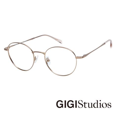 GIGI Studios 【GIGI Studios】西班牙經典圓框鈦金光學眼鏡(玫瑰金 - EMBER-8097/6)