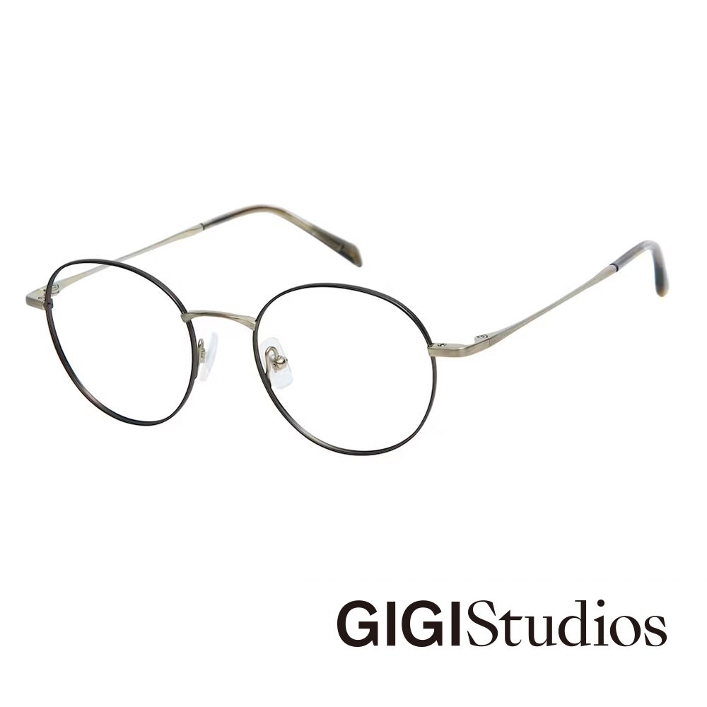 GIGI Studios 【GIGI Studios】 西班牙經典圓框鈦金光學眼鏡(金 - EMBER-8097/7)