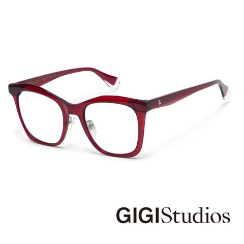 GIGI Studios 【GIGI Studios】復古立體光學眼鏡(紅 -BERTHA-67662/6)