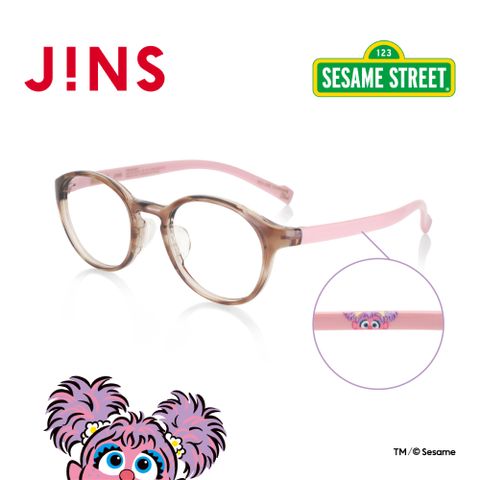 JINS 芝麻街聯名眼鏡(UGF-23S-101)木紋淺棕