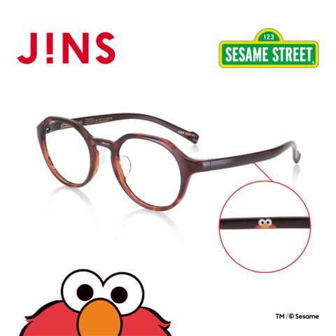 JINS 芝麻街聯名眼鏡(UGF-23S-103)木紋棕