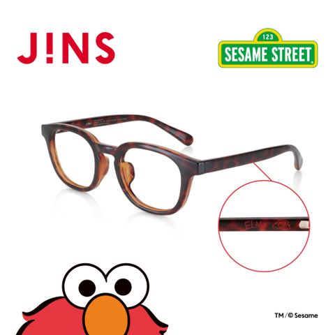 JINS 芝麻街聯名眼鏡(UGF-23S-105)木紋紅