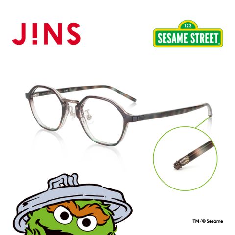 JINS 芝麻街聯名眼鏡(UGF-23S-111)木紋綠卡其