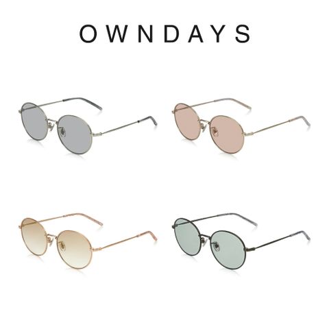 OWNDAYS 恩戴適 時尚金屬圓框墨鏡(SUN1069T-2S)