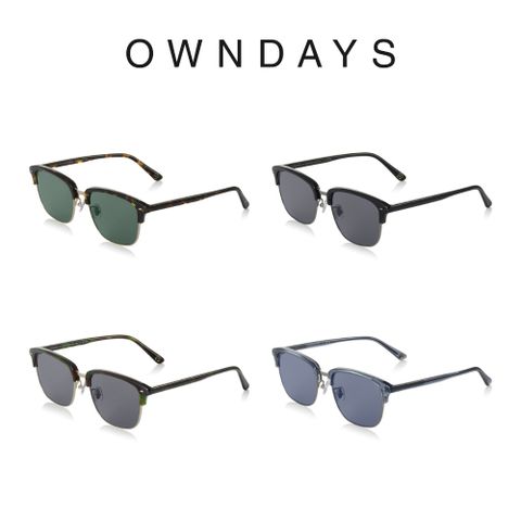 OWNDAYS 恩戴適 個性眉形鏡框墨鏡(SUN8007J-2S)