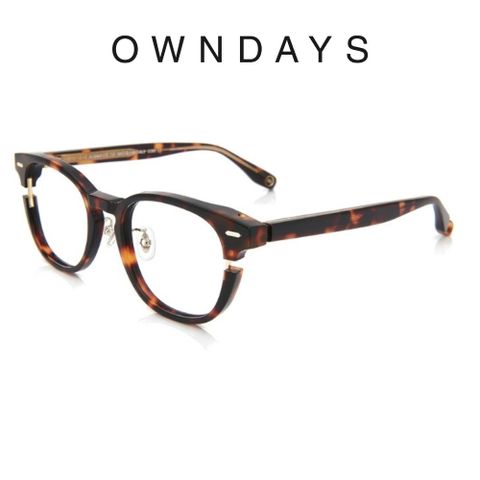 OWNDAYS 恩戴適 John Dillinger系列 眉形鏡框鈦金屬框光學眼鏡 (JD2046T-2S C2)