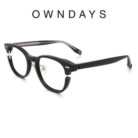 OWNDAYS 恩戴適 John Dillinger系列 眉形鏡框鈦金屬框光學眼鏡 (JD2046T-2S C1)