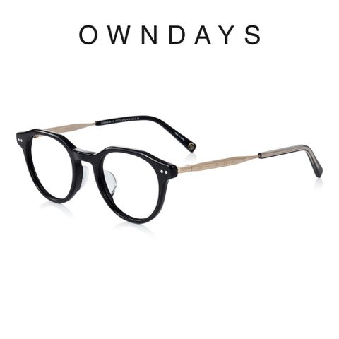 OWNDAYS 恩戴適 John Dillinger系列 波士頓多角形款鈦金屬框光學眼鏡 (JD2049B-2A C1)