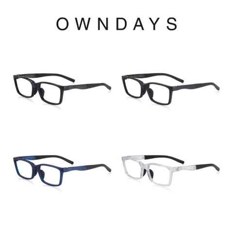 OWNDAYS 恩戴適 AIR FIT 輕薄系列 知性方型框光學眼鏡(AF2006L-3S)