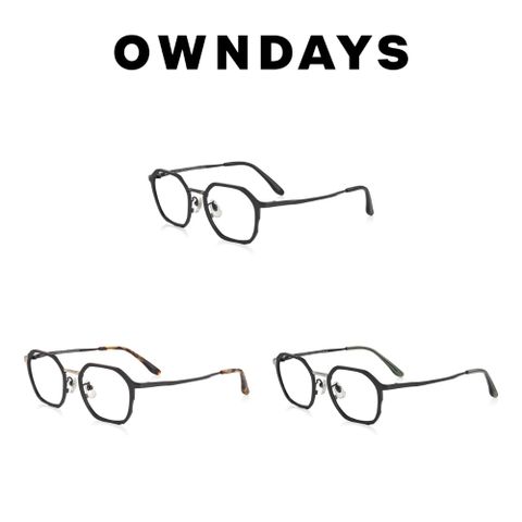 OWNDAYS 恩戴適 品牌10周年限定日本製多角形款鈦金屬鏡框 TWSP1003Z-4A