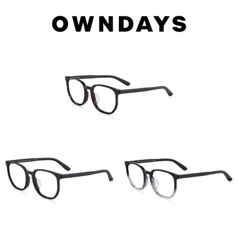 OWNDAYS 恩戴適 BLACK COLLECTION全新簡約質感黑系列威靈頓光學鏡框 OB2003N-4A