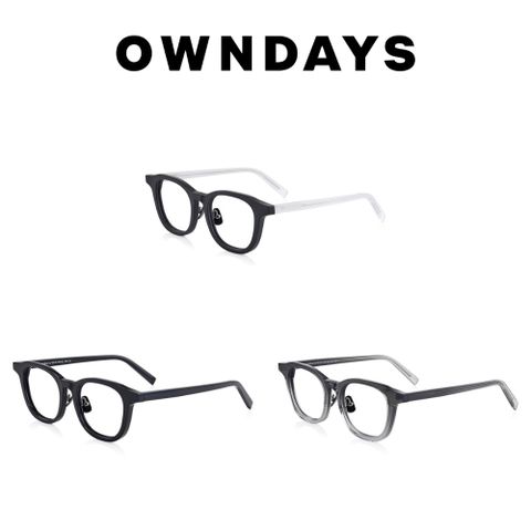 OWNDAYS 恩戴適 BLACK COLLECTION全新簡約質感黑系列威靈頓光學鏡框 OB2001B-4A