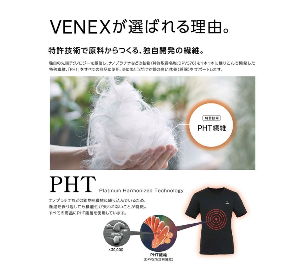 VENEX [ 休養衣](日本製)頸套/奈米白金纖維/平衡副交感神經/消除疲勞/放鬆深層肌肉