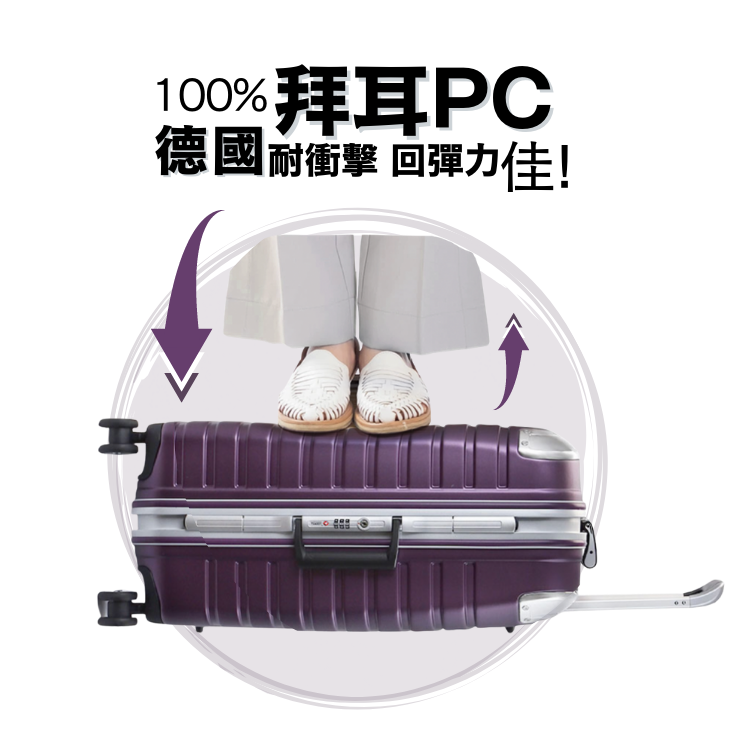 EMINENT 萬國通路 25吋 頂級霧面鋁框箱 100%德國拜耳PC材質 護角防撞 防刮 TSA海關鎖