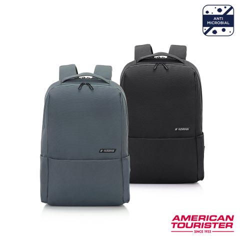 American Tourister 美國旅行者 AMERICAN TOURISTER  Rubio 抗菌簡約雙隔層筆電後背包14吋(兩色可選)