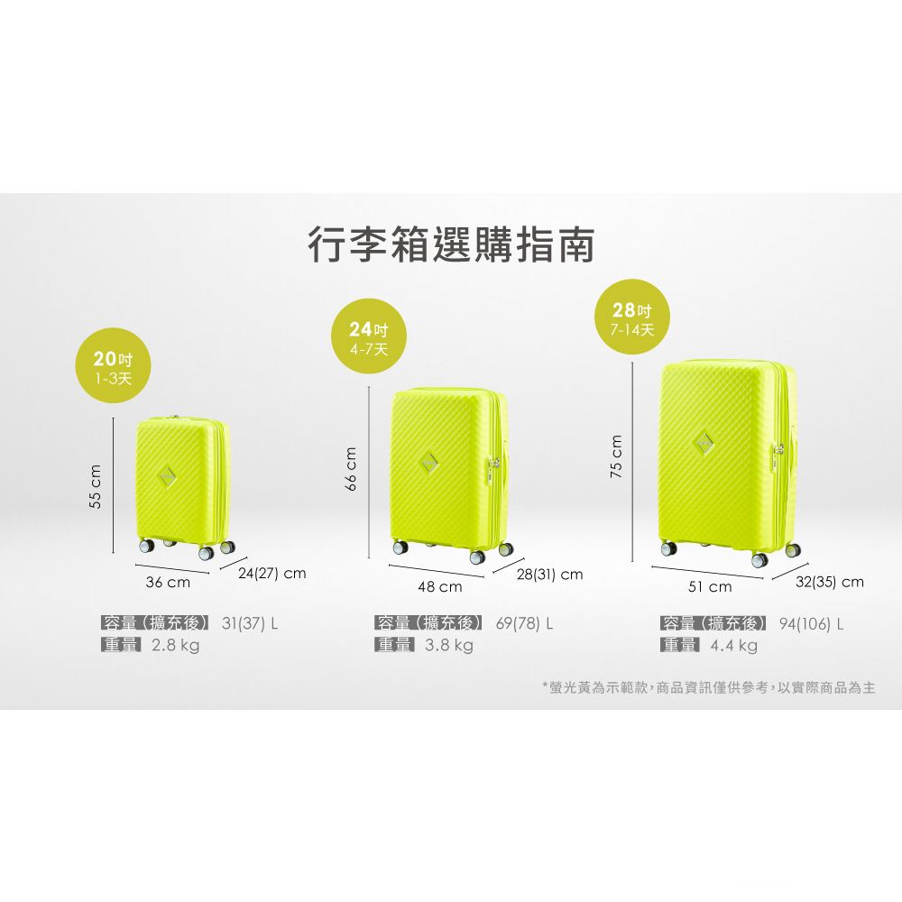 美國旅行者 AMERICAN TOURISTER  20吋SQUASEM可擴充防盜拉鍊PP登機箱/行李箱(多色可選)