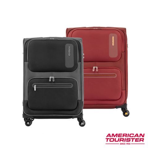 (售價已折)AMERICAN TOURISTER 美國旅行者 25吋Maxwell 可擴充極輕量布面軟殼行李箱(多色可選)