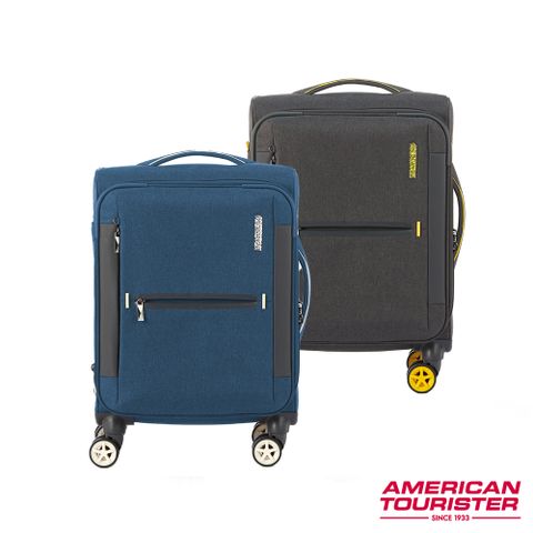 American Tourister 美國旅行者 20吋 DROYCE 可擴充防盜拉鍊抗菌輕量布面軟殼登機箱/行李箱(多色可選)