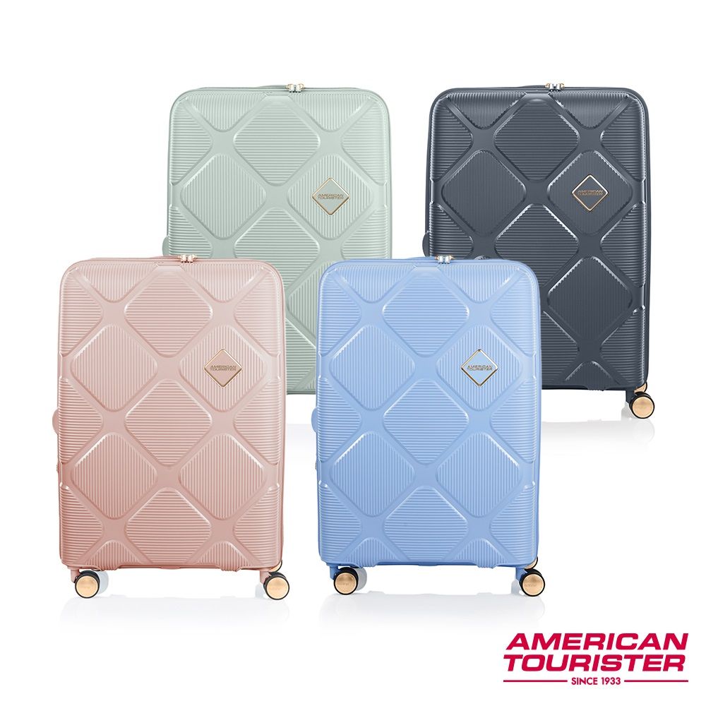 American Tourister 美國旅行者 25吋 INSTAGON 防盜拉鍊可擴充避震飛機輪PP行李箱(多色可選)